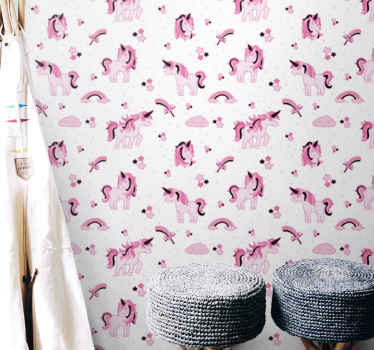 Magical Unicorn Motif animals wallpaper - TenStickers
