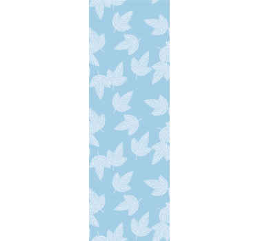 青と茶色の葉の壁紙 - TENSTICKERS