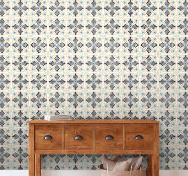 Papel pintado salón Diseño de espiral cruzada vintage - TenVinilo