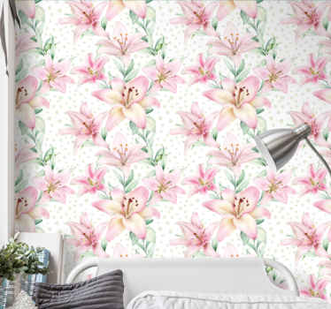 Bloemensymfonie behang bloemen - TenStickers