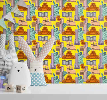 Tapete New York stadttaxi-thema - TenStickers