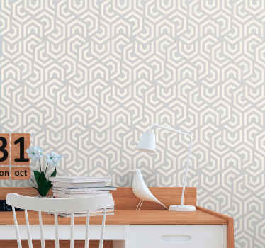 Tapete geometrisch labyrinthisches muster - TenStickers