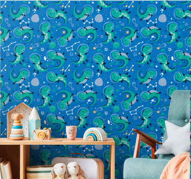 Tapete za zid Dinosaura konstelacija dinosaura - TenStickers