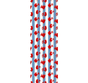 Lobster Stripe Pattern animals wallpaper - TenStickers