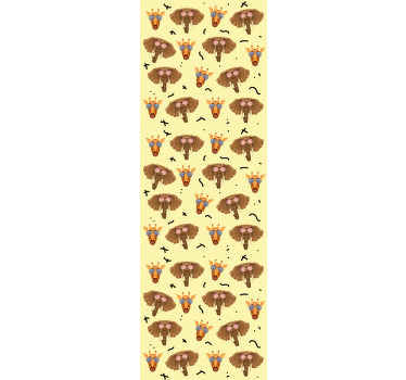 Elefanter og sjiraffer dyr tapet - Tenstickers