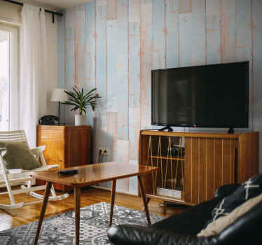 Wood Texture Wallpaper clear sky - TenStickers