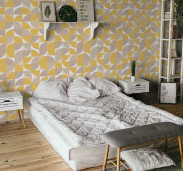 Tapete geometrisch kreisförmiges musterdesign - TenStickers