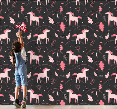 Whimsical Forest Fauna animals wallpaper - TenStickers