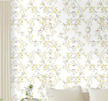 墙纸花卉 植物枝条图案 - TenStickers