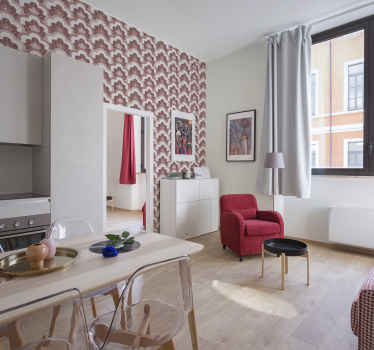 Papel pintado vintage rosa - TenVinilo