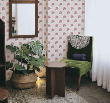 Roses pattern Classic wallpaper - TenStickers