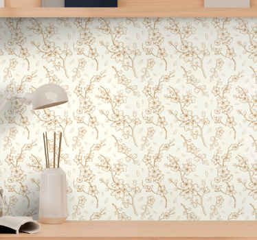 Krémová květina květ sakury květ květina - TenStickers