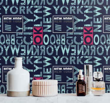 Tapete New York urbane typografie - TenStickers