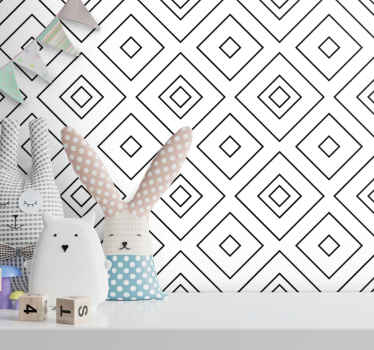 Quadrate Tapete Elegantes rautenmuster - TenStickers