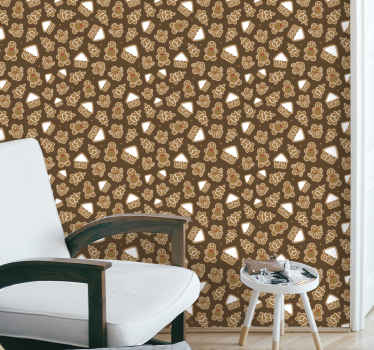 Vzorci za medenjake božično ozadje za tapete - TenStickers