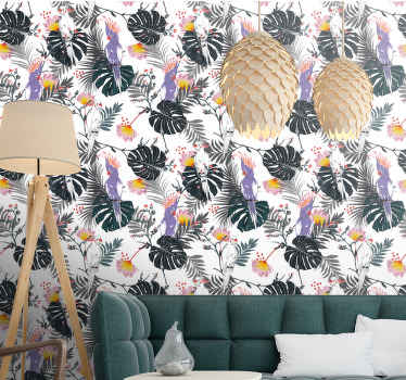 tapety na stenu príroda tropická vtáčia flóra - Tenstickers
