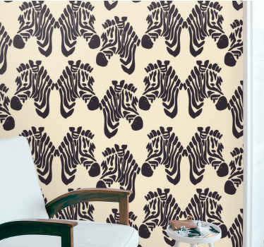 Sebra mønster design Sebra tapet - Tenstickers