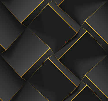 black shapes 3D wallpaper - TenStickers