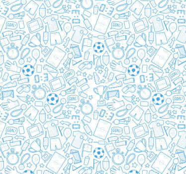 Football, soccer doodle illustration wallpaper - TenStickers