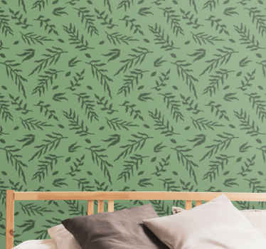 Leafy Vine Pattern nature wallpaper - TenStickers