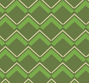 Papel pintado verde patrón de rombos - TenVinilo