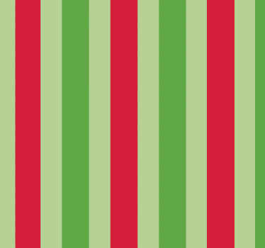 Lijn behang Groene en rode strepen - TenStickers