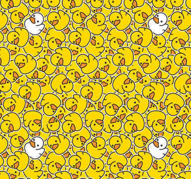 Moderne Tapete Verschiedene süße weiße ente - TenStickers