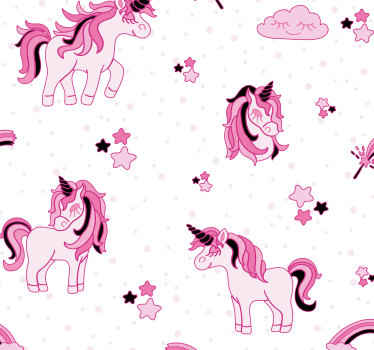 Magical Unicorn Motif animals wallpaper - TenStickers
