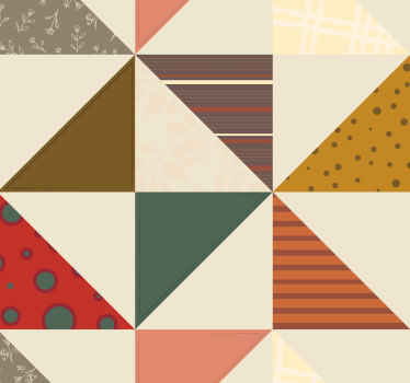 Papier peint salle de bain motif triangulaire - TenStickers