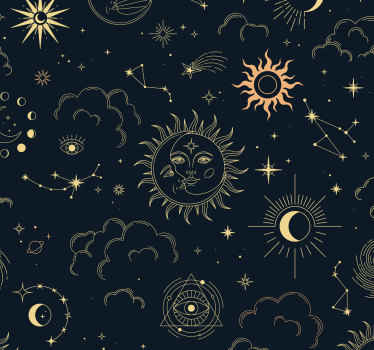 Celestial Elements Design stars wallpaper - TenStickers