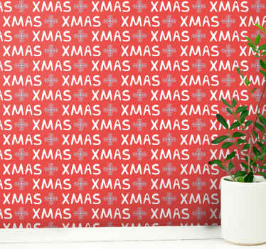 Mutlu noeller metin desen duvar kağıdı - TenStickers