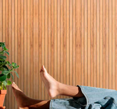 Vertical timber wood effect wallpaper - TenStickers