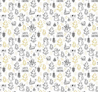 Festive Winter Scene christmas wallpaper - TenStickers