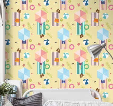 Playful Seasonal Elements christmas wallpaper - TenStickers