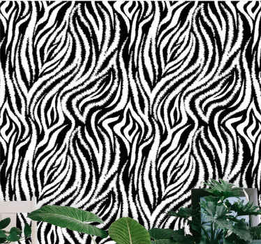Zebra hvirvler zebra tapet - TenStickers