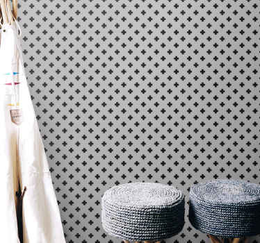 Geometrische Tapete kreuzmuster - TenStickers