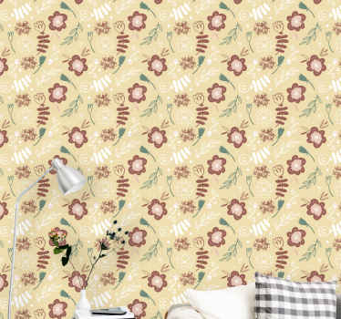 tapety na stenu kvety útržkovitý kvetový vzor - Tenstickers