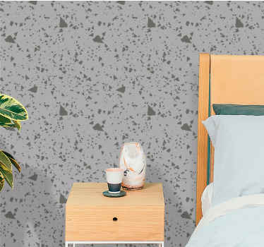 Papier peint abstrait style terrazzo gris - TenStickers