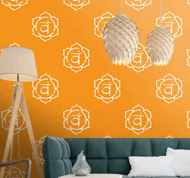 Beautiful Sacral Chakra Abstract Wallpaper - TenStickers
