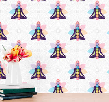 The Seven Chakra's Symbols abstract wallpaper - TenStickers