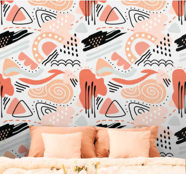 Carta da parati astratta forme astratte - TenStickers