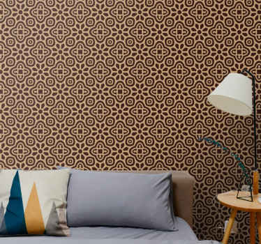 Bruna blommor mönster bröllop tapeter - Tenstickers