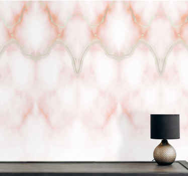 ροζ με κίτρινες γρατσουνιές μαρμάρινη ταπετσαρία - TenStickers