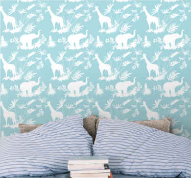 Jungle Toile vintage pattern Classic wallpaper - TenStickers