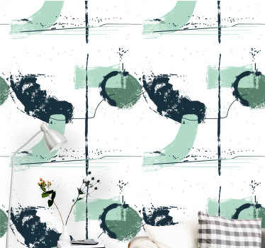 Papel de parede abstracto formações geométricas abstratas - TenStickers