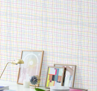 Checked Grid Layout geometric wallpaper - TenStickers