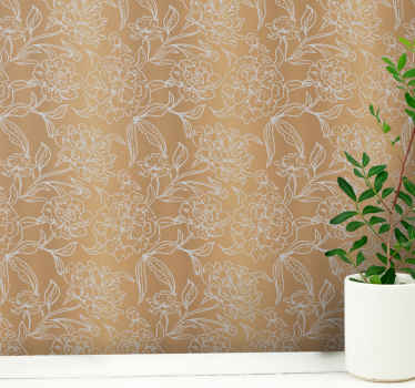 Papel tapiz floral delicados acentos florales - TenVinilo