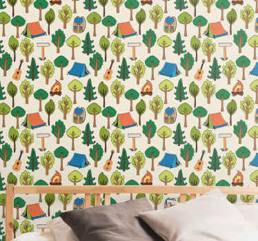Campingeventyr tapet natur - Tenstickers