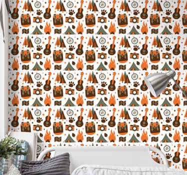 Planine medvjed vatra džungla tapete - TenStickers