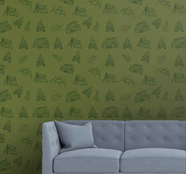 Kampaň hory na tapetu zelené džungle - TenStickers